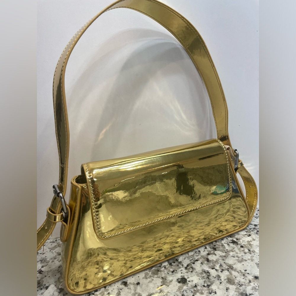 Gold metallic purse